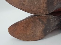 Tony Lama Western Cowboy Boots Lizard Leather Brown Embroidered Size 11.5 D