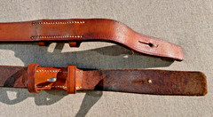 54″ Full Horse English Braided Leather Reins, Made in England, Color: Oak Bark
