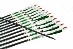 12Pcs 30/32 Carbon Arrows SP500 Turkey Feather Archery For Compound&Recurve Bow