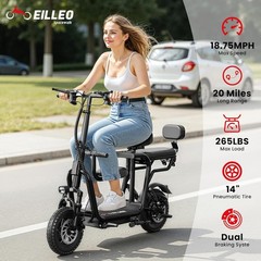 Spacewalk Electric Bike,16″ Fat Tire Ebike,Suitable for Riders Under 5’2″& Teens