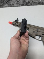 Airsoft BB Ripcord Airsoft Rifle Tan AEG 6mm BB Orange Tip