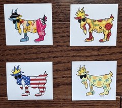 GOAT USA Sticker Mystery Pack ! 5 Stickers – No Duplicates! LOT OF 38, FREE SHIP