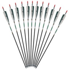12Pcs 30 Carbon Arrows SP500 7.6mm Turkey Feather Archery F Compound&Recurve Bow