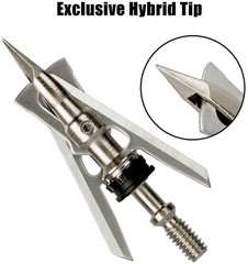 12Pcs Rage Hypodermic Trypan 2 Blade 100 Grain Cut Dia Expandable broadheads