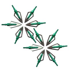 12Pcs Peeling Green Hunting Broadheads 100 Grain 0.9″ Cut Archery Arrowheads Tip