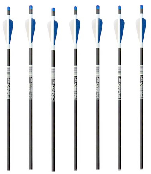 Lot of 7 Carbon Express Wolverine 20″ Crossbow Bolts 4 Fusion Vanes New No Tips