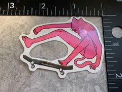 Ripndip 3” Inch Skateboard Sticker Waterproof Pink Skate Decal