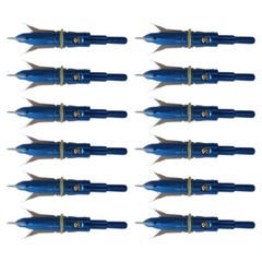 12pcs Hunting Broadheads 100 Grain Archery 2.3″ Cut Crossbow Arrowheads Blue USA