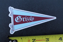 Grizzly Skateboards Griptape Flag Blue Red OG Z58B Vintage Skateboarding STICKER