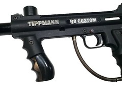 Used Tippmann Model 98 Custom Semi Auto Paintball Gun + Barrel & new ball detent