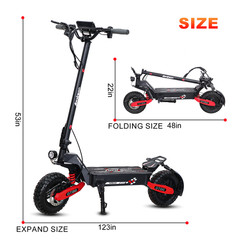 30MPH Off-road Electric Scooter for Adult 30MPH 25Miles 1200W Fast E-Scooter