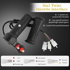 Universal Electric Twist Throttle 12-72V Three-Speed with Forward and Reverse