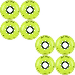 Labeda Inline Roller Hockey Skate Wheels Addiction Yellow 76mm SET OF 8