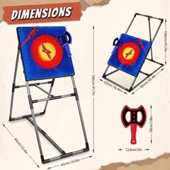 Axe Throwing Game for Backyard, Axe Throwing Target Set with 20 Throwing Axes Ou