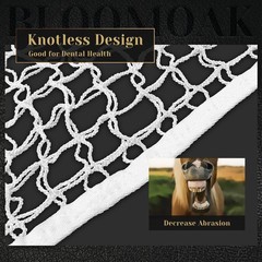 Bloomoak Knotless Slow Feed Hay Net with 4 Carabiner Clips for Horses/Open To…
