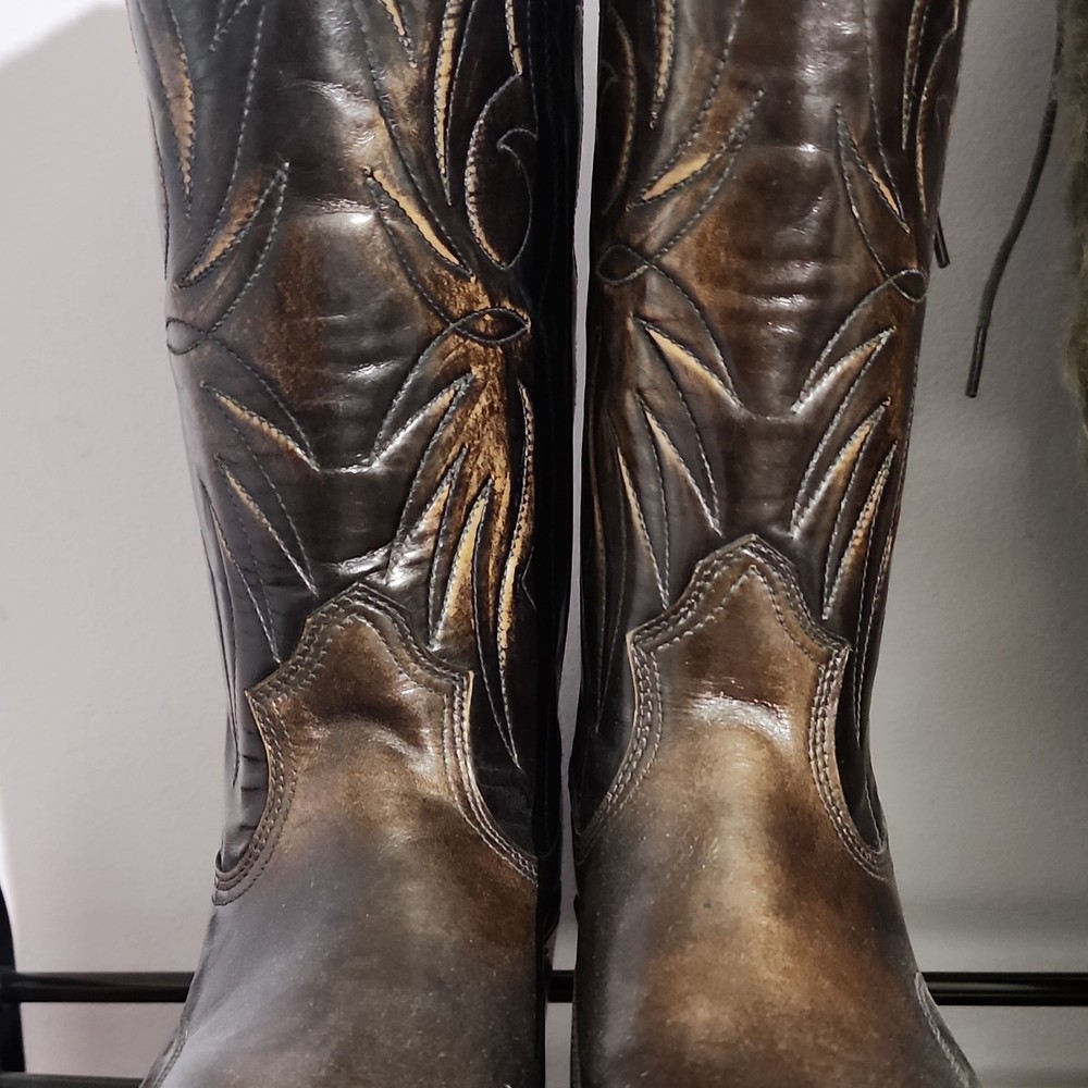 Laredo Women’s Western Cowboy Boots Brown/Black Style 9644 US 10A