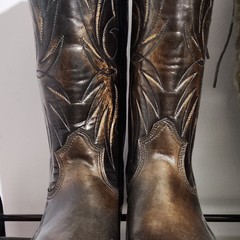 Laredo Women’s Western Cowboy Boots Brown/Black Style 9644 US 10A