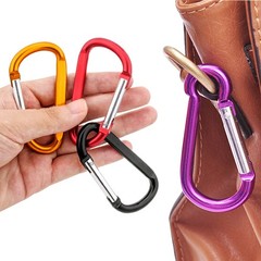 10 Pack 3» Aluminum Spring Snap Hook Carabiner D Ring Carabiner Clip Camping…