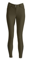 Dover Saddlery Tech Silicone Full Seat Breeches 24 R Olive Green Equestrian