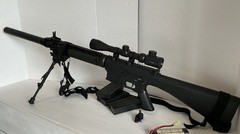 SR25-MK110 Airsoft AEG DMR, Several Accessories, Case Included