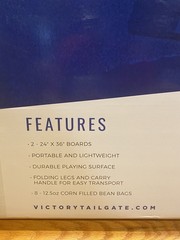 New England Patriots Victory Tailgate 2’x3’ Solid Wood Cornhole Set w/ Box NEW