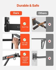 Pull Up Bar,50 in Width Wall Mounted Pull Ups,Adjustable Depth 22″or 30″from Wal