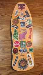 Dogtown Jay Adams «Rat Face» Skateboard w/Clear Grip Over Stickers, Snot Wheels
