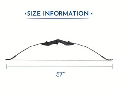 Recurve Bow 57″ Inch Longbow with a 16″ Inch Ambidextrous Handle