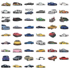 100pcs Retrofit Racing Car Stickers Waterproof Graffiti JDM Decals Skateboard