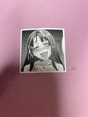 black and white lewd waifu stickers #5
