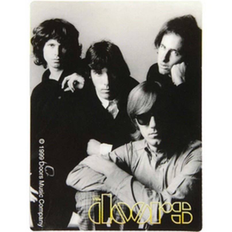 The Doors – Sticker – Group Yellow Logo-4 x 3 Inches-Licensed New