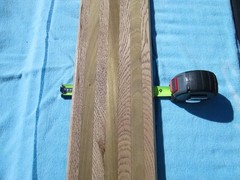 custom laminated 35″ long oak & poplar skateboard