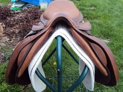 RARE CROSBY MILLER English Sofride Saddle-CENTENNIAL- 16.5″-GREAT! Cross Country