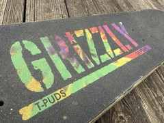 Vintage Used Rare ALMOST Skateboard Comic Girl Deck Grizzly