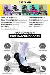 Adjustable Inline Skates for Kids and Adults with Full Light Up Wheels, Outdo…
