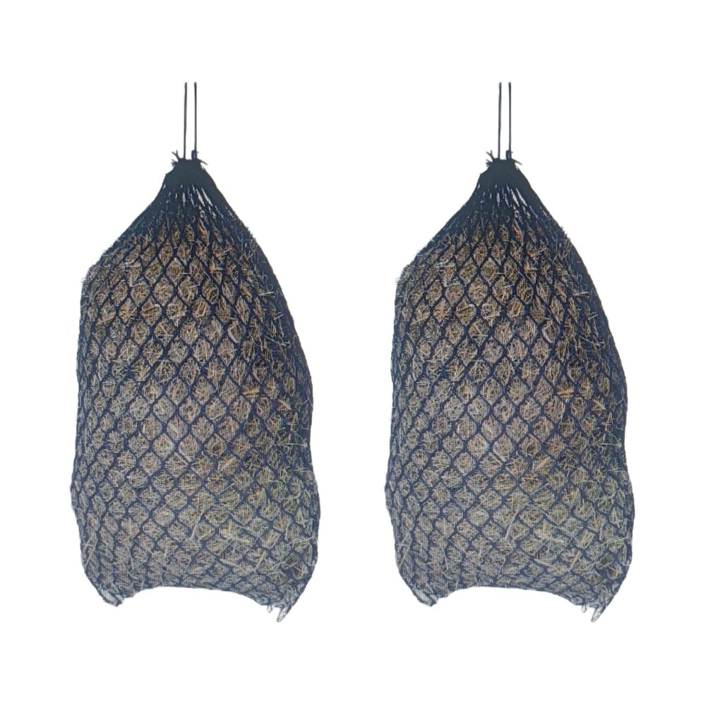 Knotless Ultra Slow Feed Hay Net Set of 2, 42″ Long with 1.5″ Openings, Soft …
