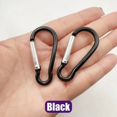10 PCS Aluminum Carabiner D Shape Spring Clip Snap Key Hook Keychain Buckle
