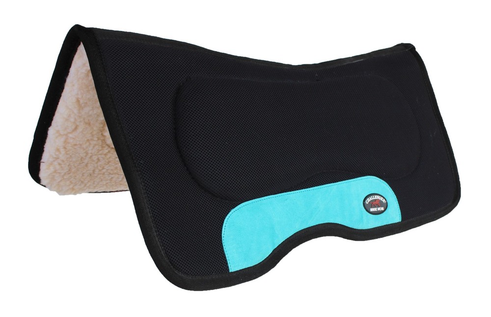 Challenger Western Horse Anti-Slip Fleece Backing Padded Saddle Pad 39130BKTR