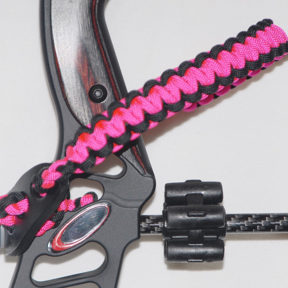 Archery Neon Hot Pink Black bling sling bow wrist strapFREE SHIP