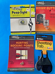 VTG LOT NOS TRAD ARCHERY GAME TRACKER RH VINTAGE ALLEN SHOOTING TAB KISSER PEEP