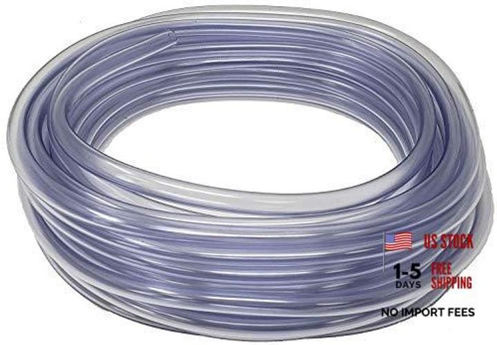 1/2-Inch ID x 5/8-Inch OD, Food Grade Unreinforced PVC Clear Vinyl 50 Ft