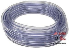 1/2-Inch ID x 5/8-Inch OD, Food Grade Unreinforced PVC Clear Vinyl 50 Ft