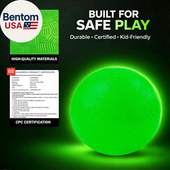 Glow in the Dark Ball 2 Pack, 8.5 Inch Light up Kickball Playground Ball with 2