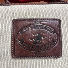 Winchester Guns & Ammunition Travel Bag Case Leather and Canvas