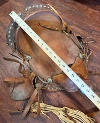 Vintage Simco Child Pony Saddle Leather Western Tooled AS IS USA