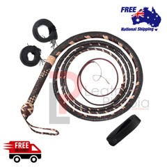 Cow Hide Leather Bullwhip 04 Feet, 16 Plaits Custom WHIP Belly and Bolster