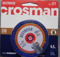 Crosman Destroyer 250 Count Pellets .177 Cal 4.5mm – 7.4grain