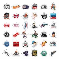 100Pcs Firearm Stickers and Decals, Gun Tactical Stickers Pack- Military Dec…