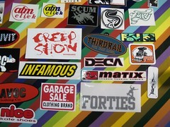 vtg 1990s Asstd. skateboard sticker – Mixed Swank Gouge Shortys + 1A