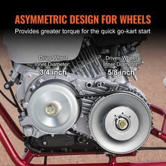VEVOR Go Kart Torque Converter 3/4″ Clutch Kit 30 Series Asymmetrical Drive Belt